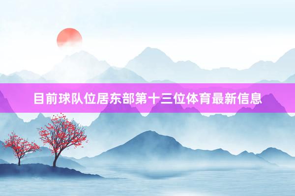 目前球队位居东部第十三位体育最新信息