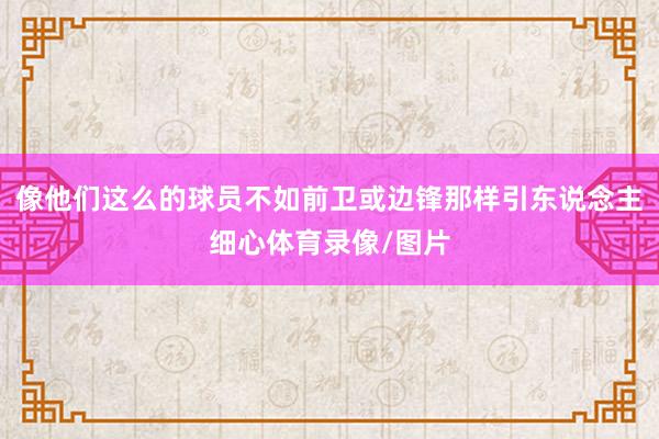 像他们这么的球员不如前卫或边锋那样引东说念主细心体育录像/图片