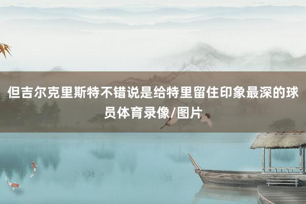 但吉尔克里斯特不错说是给特里留住印象最深的球员体育录像/图片