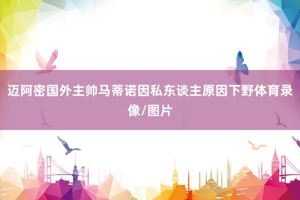迈阿密国外主帅马蒂诺因私东谈主原因下野体育录像/图片