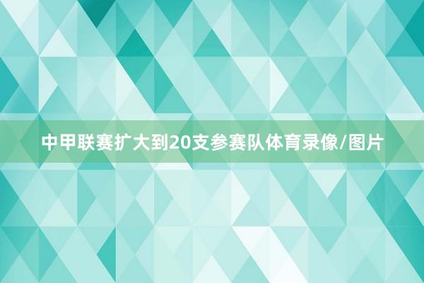 中甲联赛扩大到20支参赛队体育录像/图片