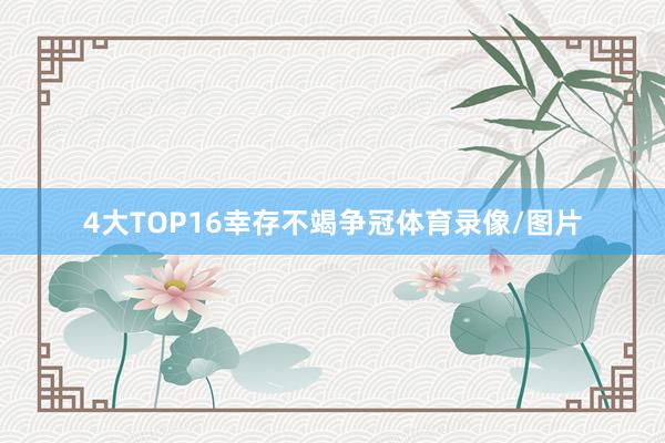 4大TOP16幸存不竭争冠体育录像/图片