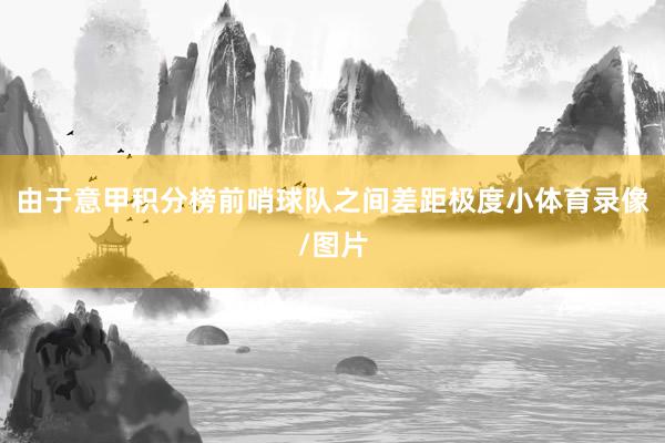 由于意甲积分榜前哨球队之间差距极度小体育录像/图片
