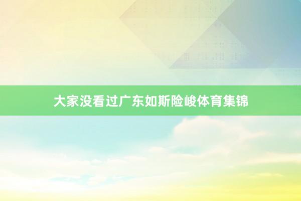 大家没看过广东如斯险峻体育集锦