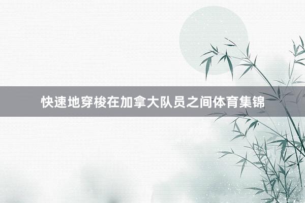 快速地穿梭在加拿大队员之间体育集锦