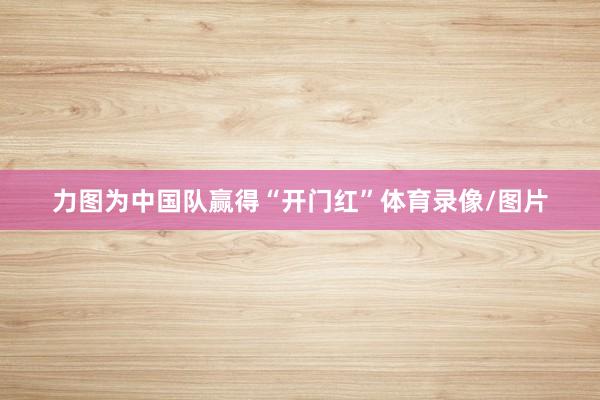 力图为中国队赢得“开门红”体育录像/图片