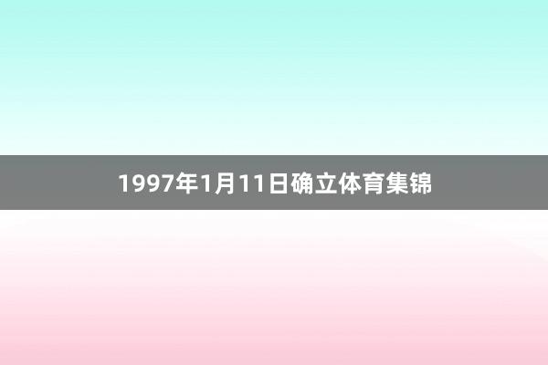 1997年1月11日确立体育集锦