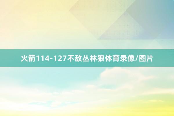 火箭114-127不敌丛林狼体育录像/图片