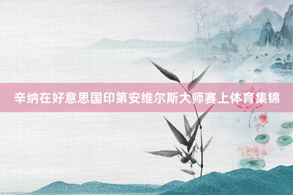 辛纳在好意思国印第安维尔斯大师赛上体育集锦