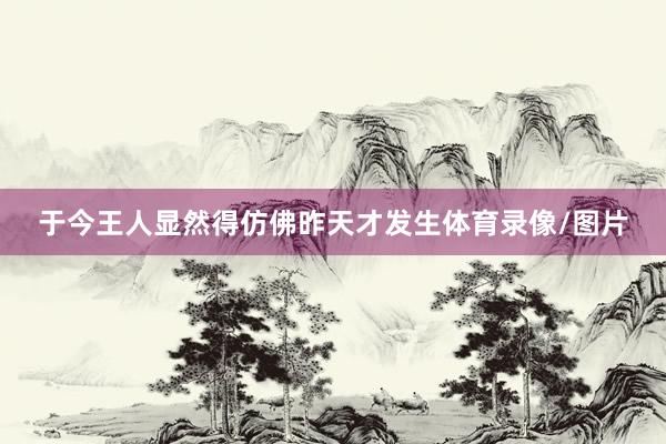 于今王人显然得仿佛昨天才发生体育录像/图片