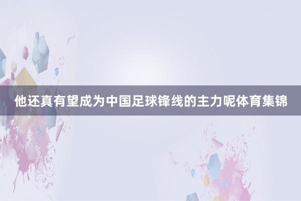 他还真有望成为中国足球锋线的主力呢体育集锦