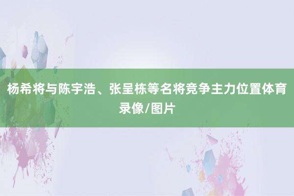 杨希将与陈宇浩、张呈栋等名将竞争主力位置体育录像/图片