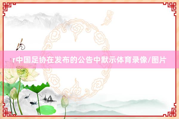 r　　中国足协在发布的公告中默示体育录像/图片