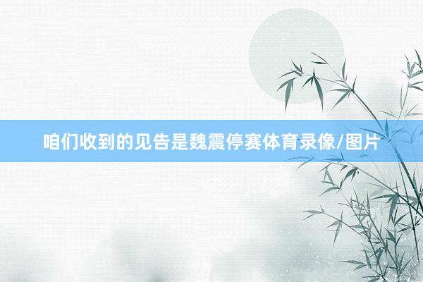 咱们收到的见告是魏震停赛体育录像/图片