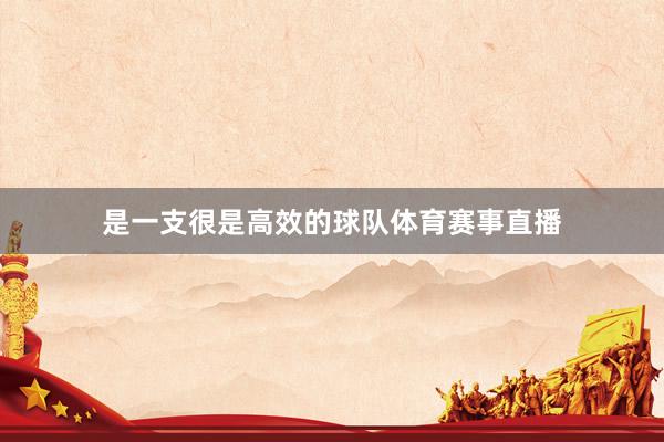 是一支很是高效的球队体育赛事直播