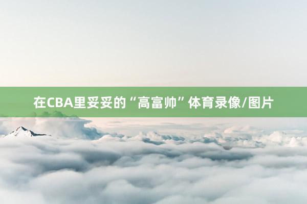 在CBA里妥妥的“高富帅”体育录像/图片