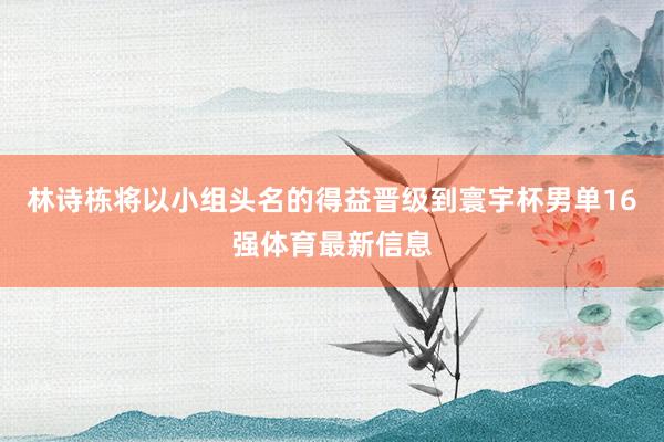 林诗栋将以小组头名的得益晋级到寰宇杯男单16强体育最新信息