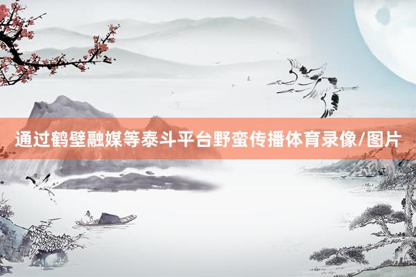 通过鹤壁融媒等泰斗平台野蛮传播体育录像/图片