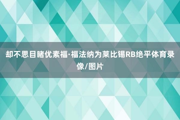却不思目睹优素福·福法纳为莱比锡RB绝平体育录像/图片