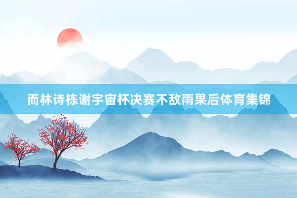而林诗栋谢宇宙杯决赛不敌雨果后体育集锦