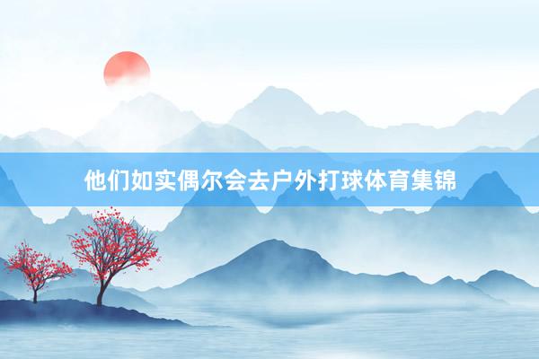 他们如实偶尔会去户外打球体育集锦