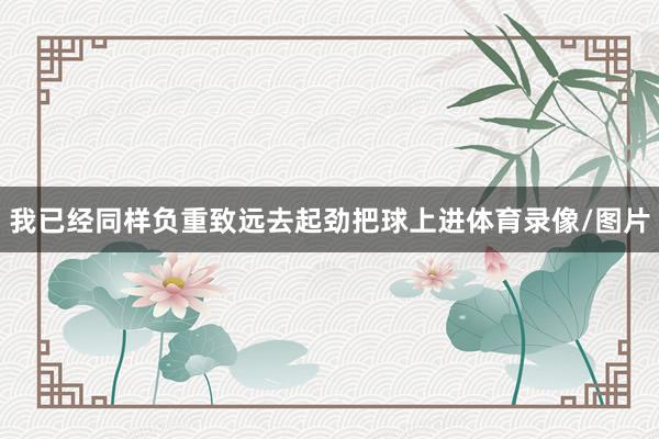 我已经同样负重致远去起劲把球上进体育录像/图片