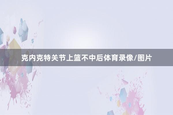 克内克特关节上篮不中后体育录像/图片