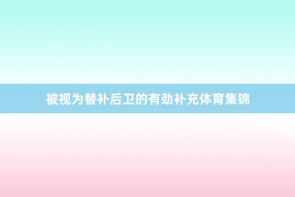 被视为替补后卫的有劲补充体育集锦