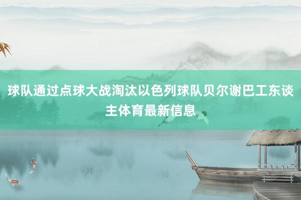 球队通过点球大战淘汰以色列球队贝尔谢巴工东谈主体育最新信息