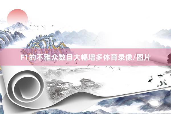 F1的不雅众数目大幅增多体育录像/图片