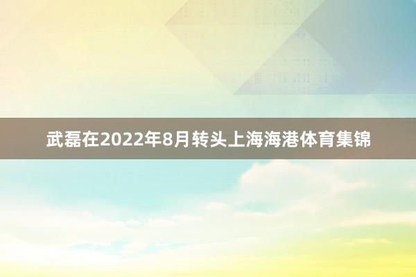 武磊在2022年8月转头上海海港体育集锦