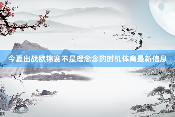 今夏出战欧锦赛不是理念念的时机体育最新信息