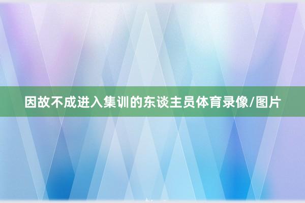 因故不成进入集训的东谈主员体育录像/图片