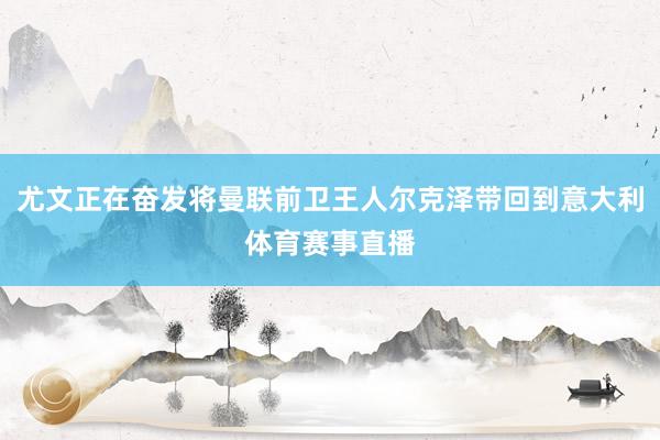尤文正在奋发将曼联前卫王人尔克泽带回到意大利体育赛事直播