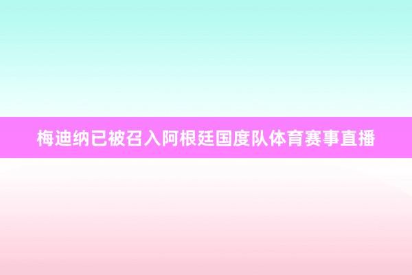 梅迪纳已被召入阿根廷国度队体育赛事直播
