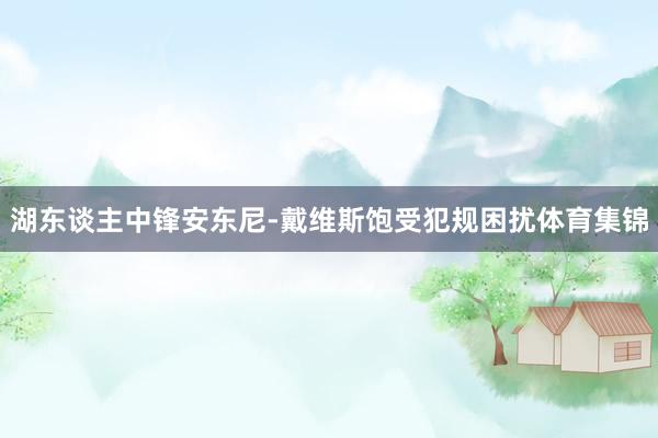 湖东谈主中锋安东尼-戴维斯饱受犯规困扰体育集锦