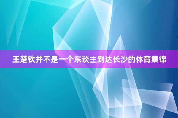 王楚钦并不是一个东谈主到达长沙的体育集锦