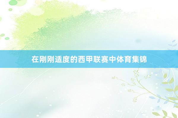在刚刚适度的西甲联赛中体育集锦