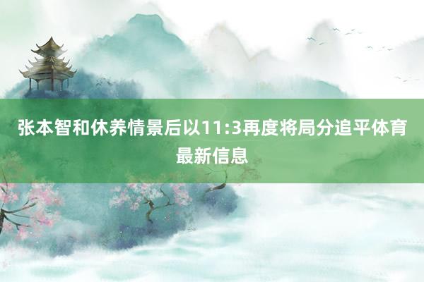 张本智和休养情景后以11:3再度将局分追平体育最新信息